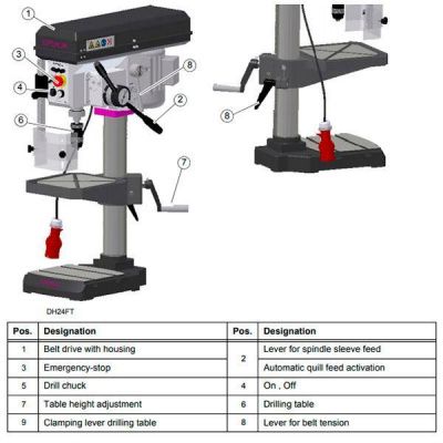 Настольный сверлильный станок Optimum OPTIdrill DH24FT