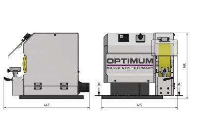 Точильно-шлифовальный станок Optimum OPTIgrind GB 250B (400V)
