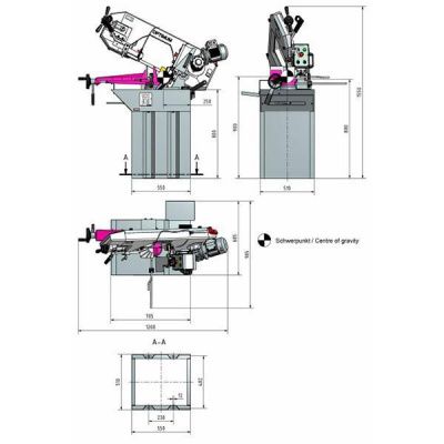 Ленточнопильный станок Optimum OPTIsaw S210G