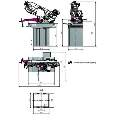 Ленточнопильный станок Optimum OPTIsaw S275NV