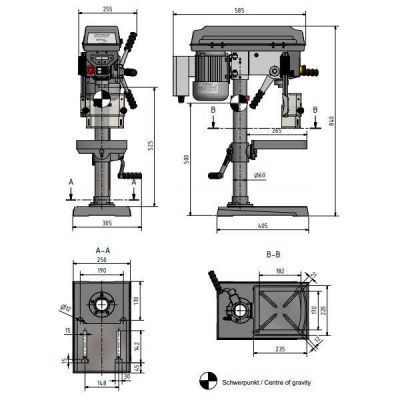 Настольный сверлильный станок Optimum OPTIdrill D17Pro