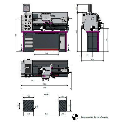 Токарно-винторезный станок Optimum OPTIturn TH3309V