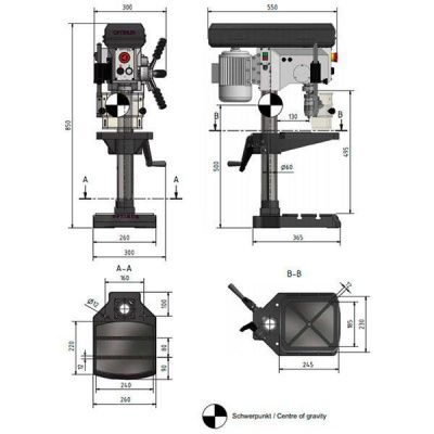Настольный сверлильный станок Optimum OPTIdrill B16H