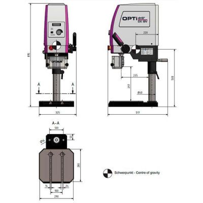 Настольный сверлильный станок Optimum OPTIdrill DX13V