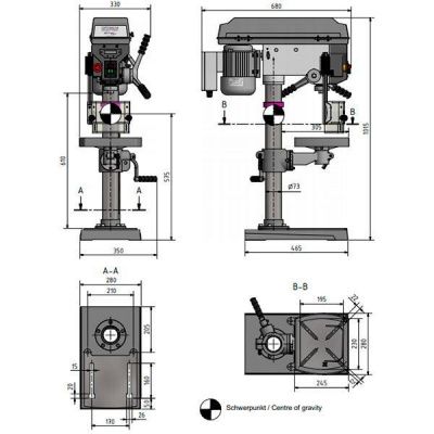 Настольный сверлильный станок Optimum OPTIdrill D23Pro