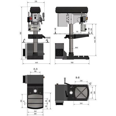 Настольный сверлильный станок Optimum OPTIdrill DH18V