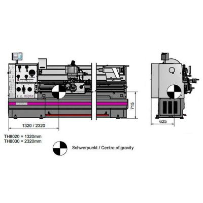 Токарно-винторезный станок Optimum OPTIturn TH8030D