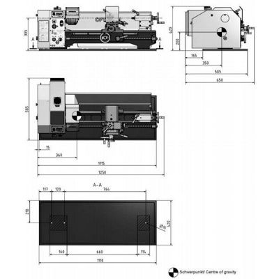 Настольный токарный станок Optimum OPTIturn TU2506V