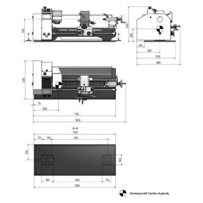 Настольный токарный станок Optimum OPTIturn TU2506 (230В)