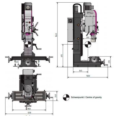 Универсальный фрезерный станок Optimum OPTImill MH50V