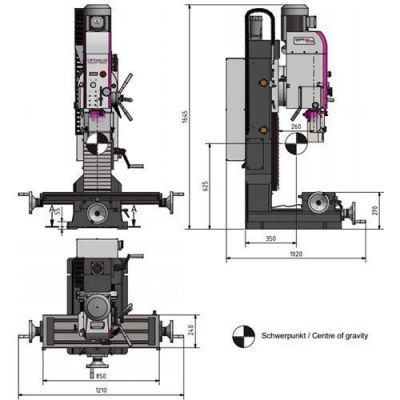 Сверлильно-фрезерный станок Optimum OPTImill MH50G