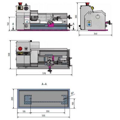Настольный токарный станок Optimum OPTIturn TU1503V