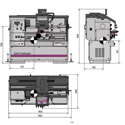 Токарно-винторезный станок Optimum OPTIturn TZ4