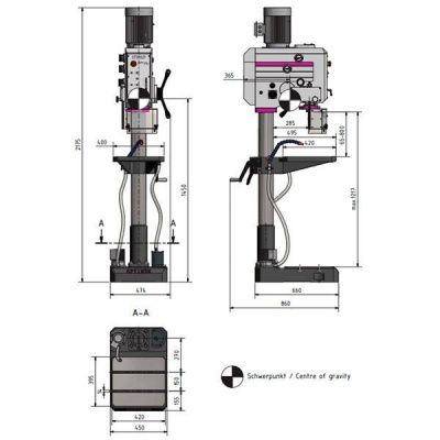 Вертикально-сверлильный станок Optimum OPTIdrill DH35V