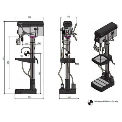 Вертикально-сверлильный станок Optimum OPTIdrill B28HV