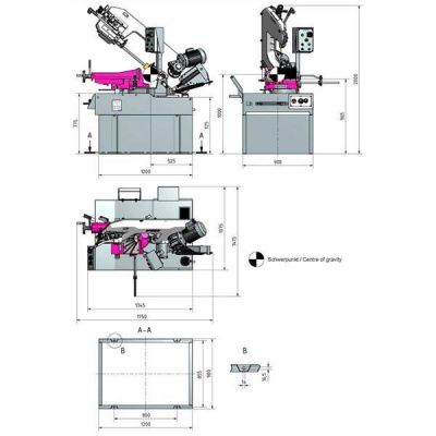 Ленточнопильный станок Optimum OPTIsaw S350DG